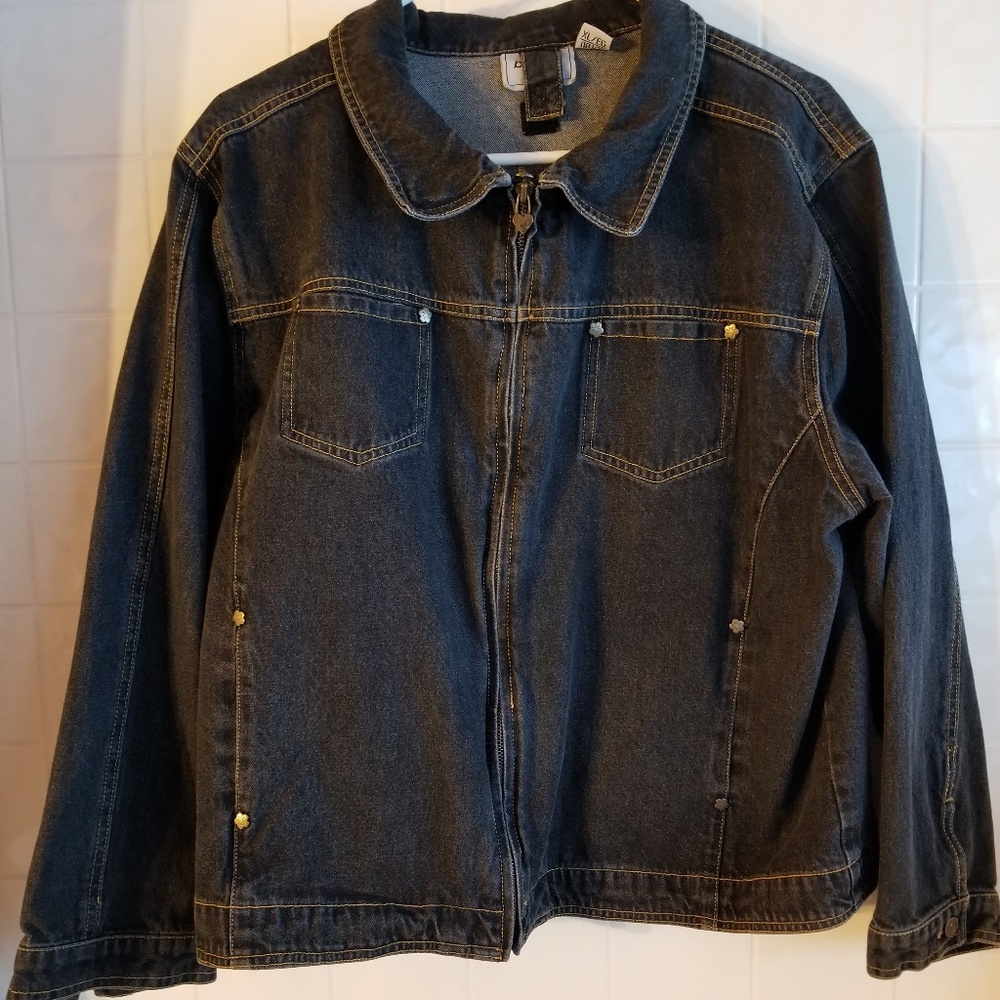 byer girl Denim Jacket Black sz XL
